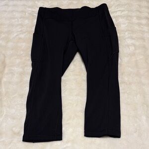 lululemon athletica Black Leggings/Cropped Pants